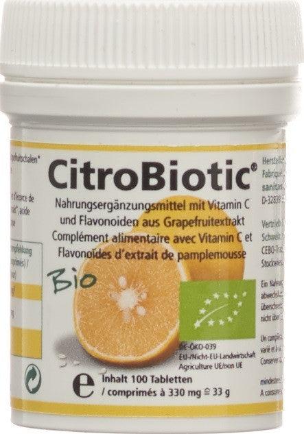 CITROBIOTIC Grapefruitkern Extr Tabl Bio 100 Stk