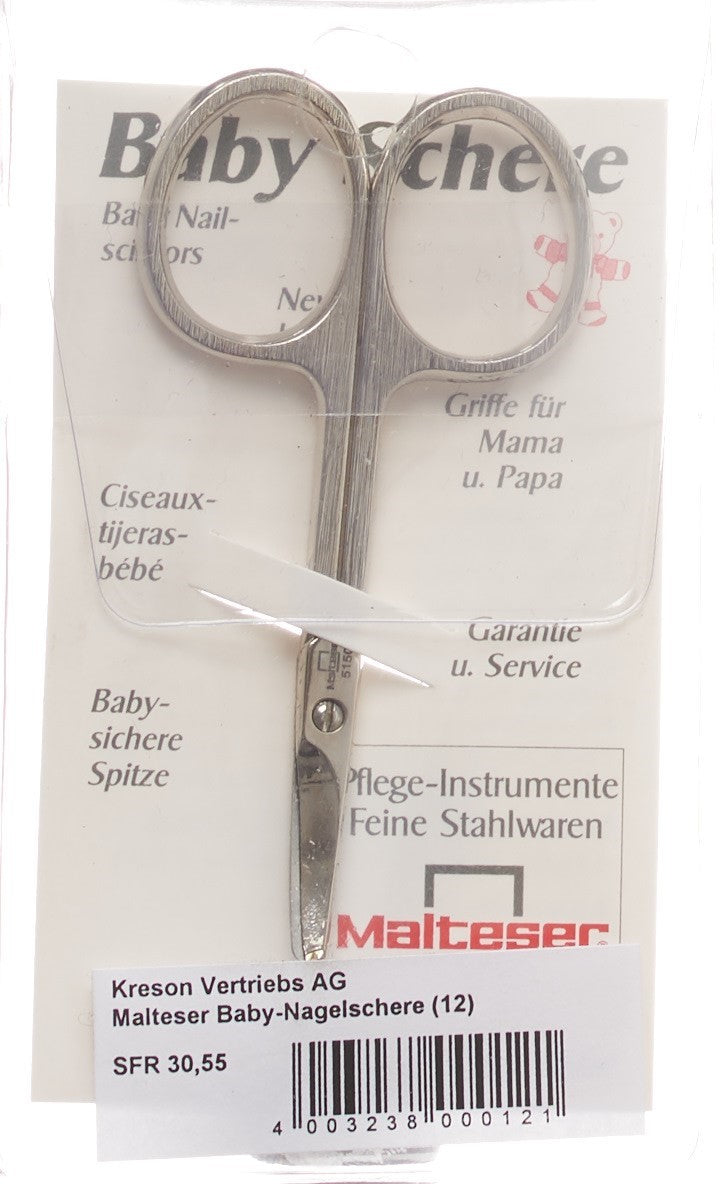 MALTESER Baby Nagelschere schräg 7.5cm No 12