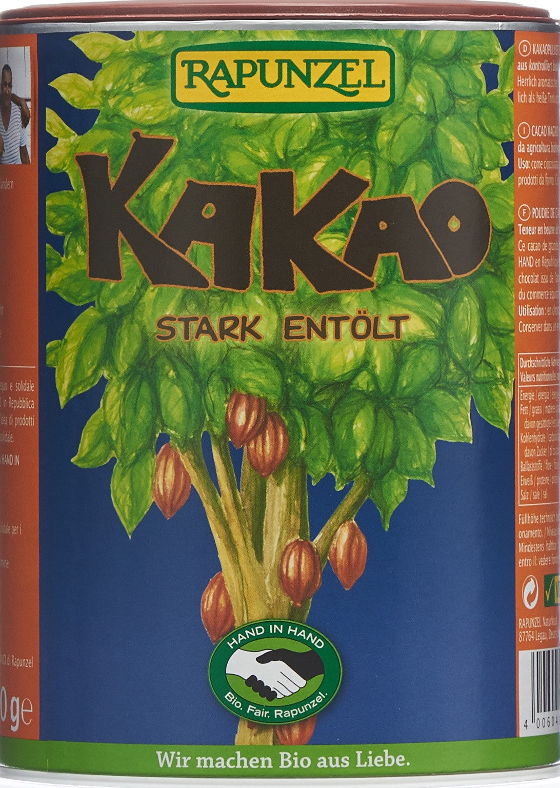 RAPUNZEL Kakaopulver entölt Ds 250 g