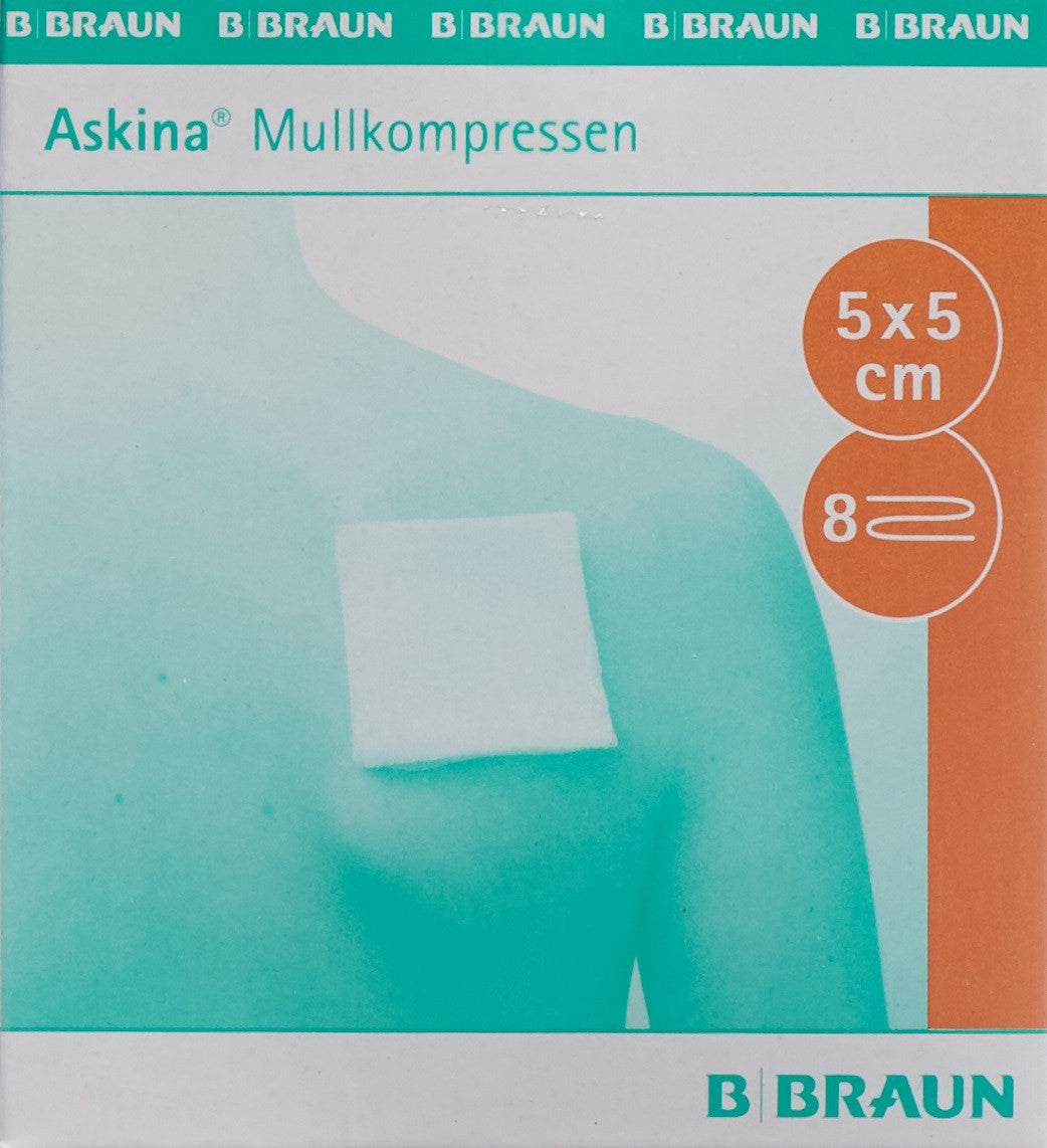ASKINA Mullkompresse 5cmx5cm ster 25 x 2 Stk