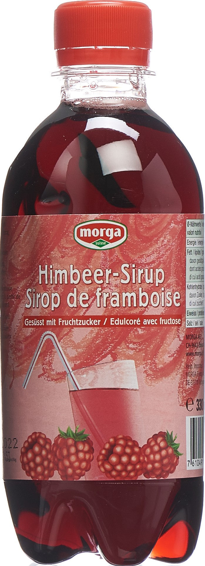 MORGA Himbeer Sirup m Fruchtzucke 3.3 dl