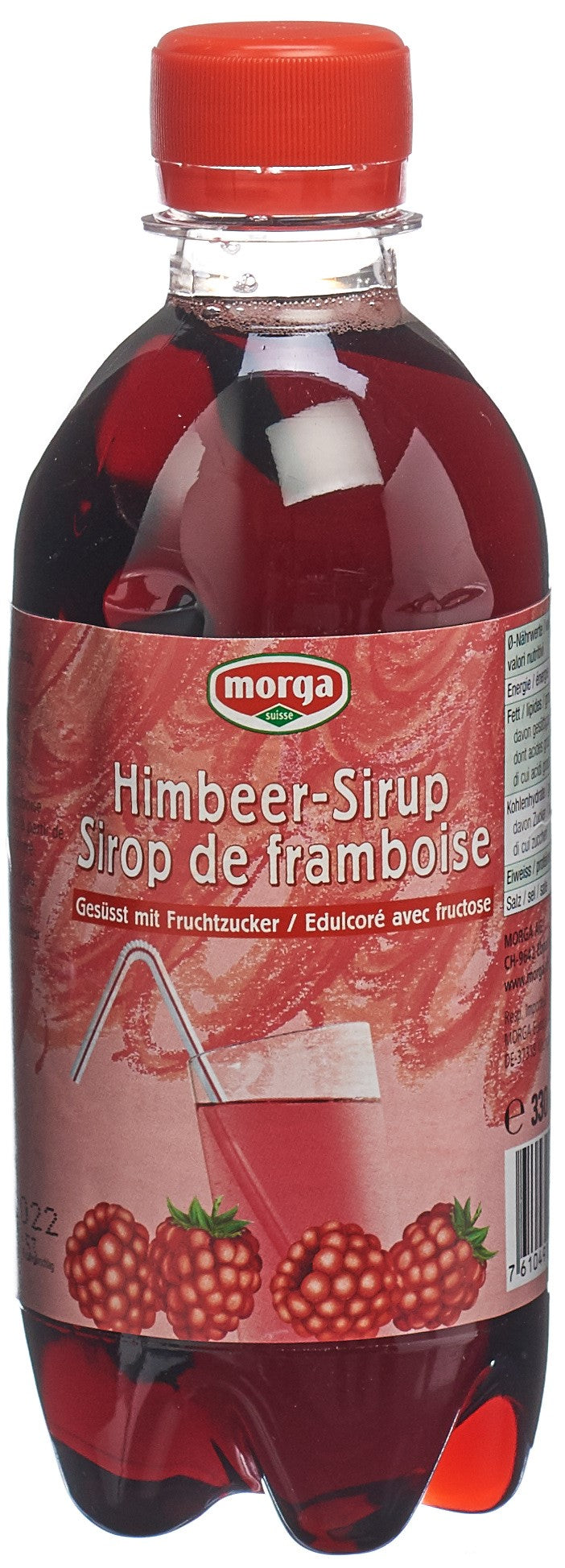 MORGA Himbeer Sirup m Fruchtzucke 3.3 dl