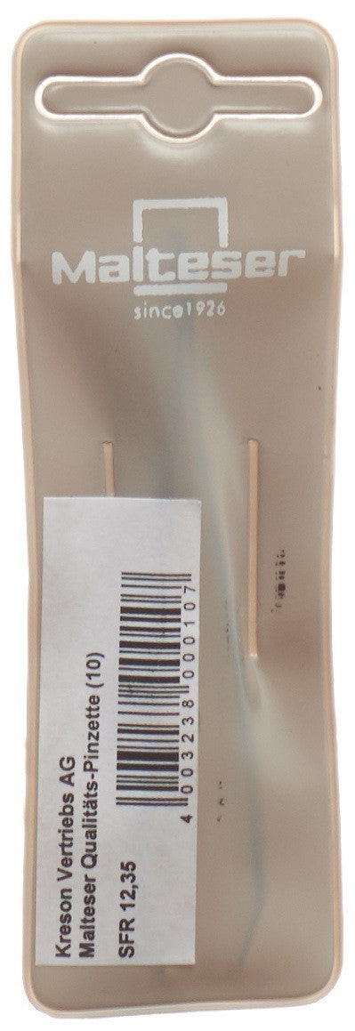 MALTESER Pinzette Ni schmal gebogen 8cm No 10
