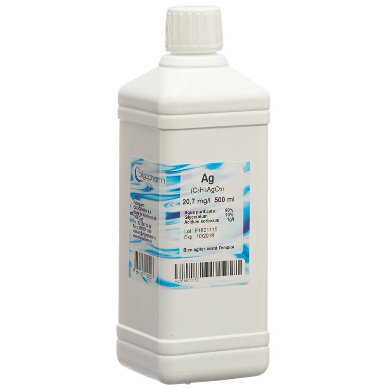 OLIGOPHARM Silber Lös 20.7 mg/l 500 ml
