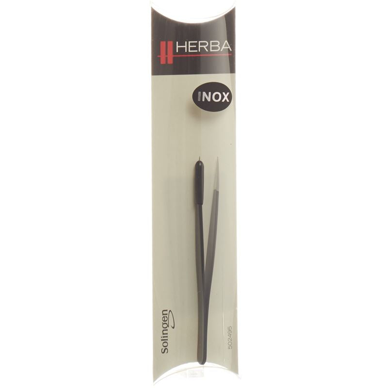 HERBA Pinzette spitz Inox schwarz