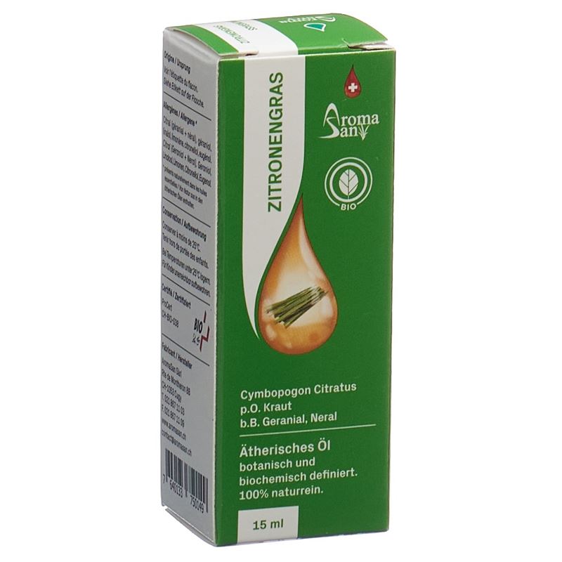 AROMASAN Zitronengras Äth/Öl Schachtel Bio 15 ml