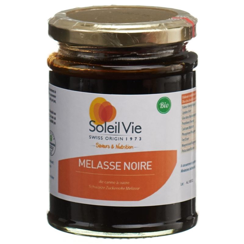 SOLEIL VIE Schwarze Melasse Rohrzucker Bio 340 g