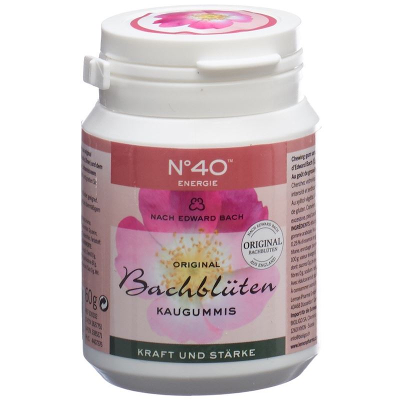 BIOLIGO Dr Bach Kaugummi Energie Ds 60 g