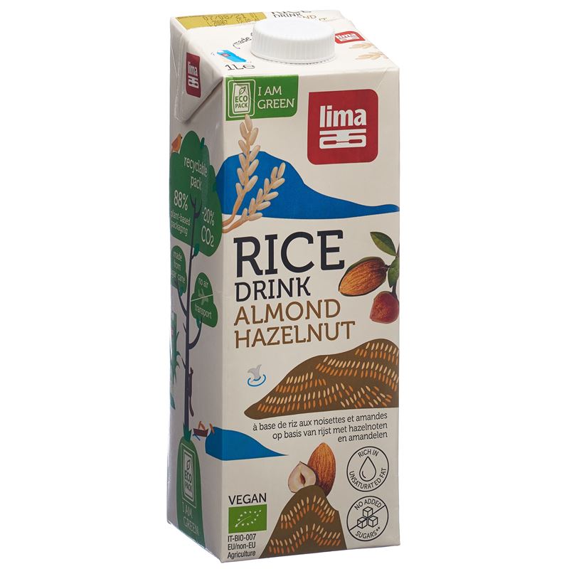 LIMA Reis Drink Haselnuss-Mandel 1 lt