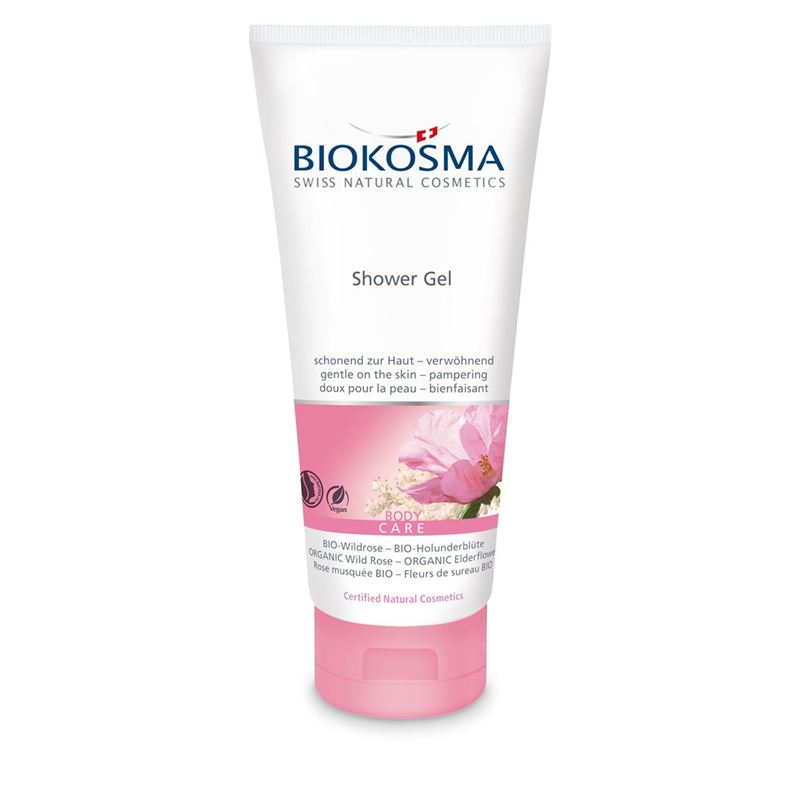 BIOKOSMA Shower Gel BIO-Wildrose Holunderbl 200 ml