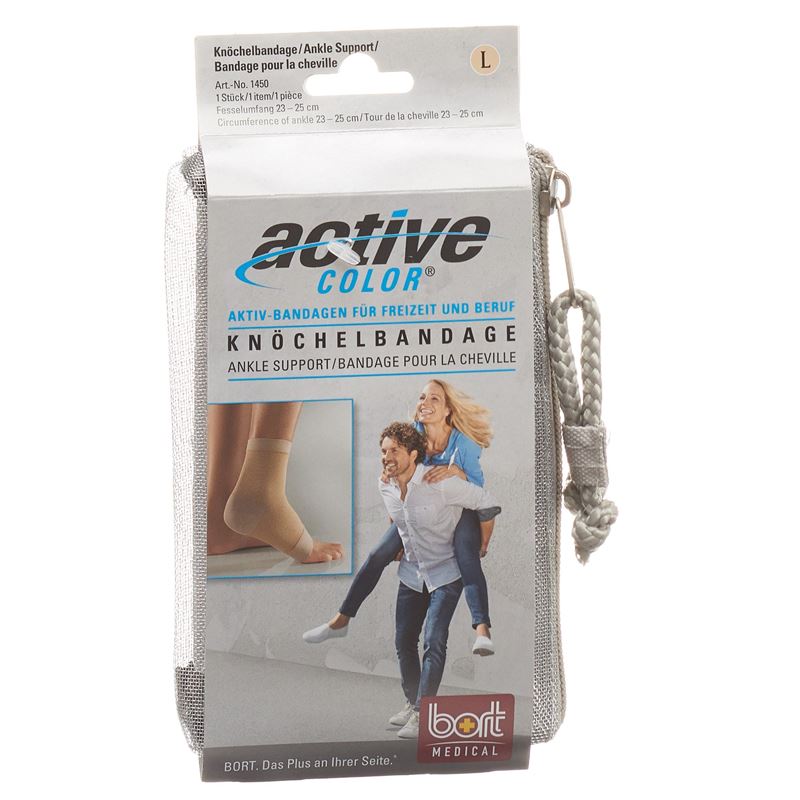 BORT ActiveColor Knöchelbandage S -21cm beige