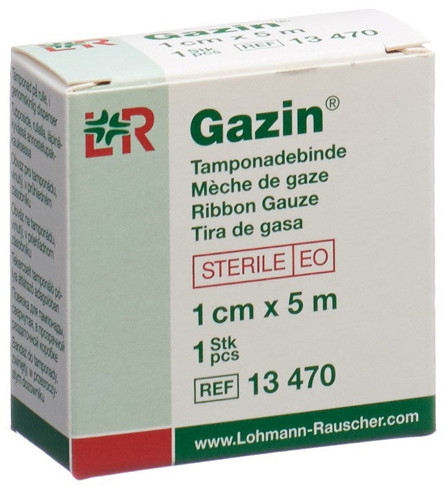 GAZIN Tamponadebinden 1cmx5m steril