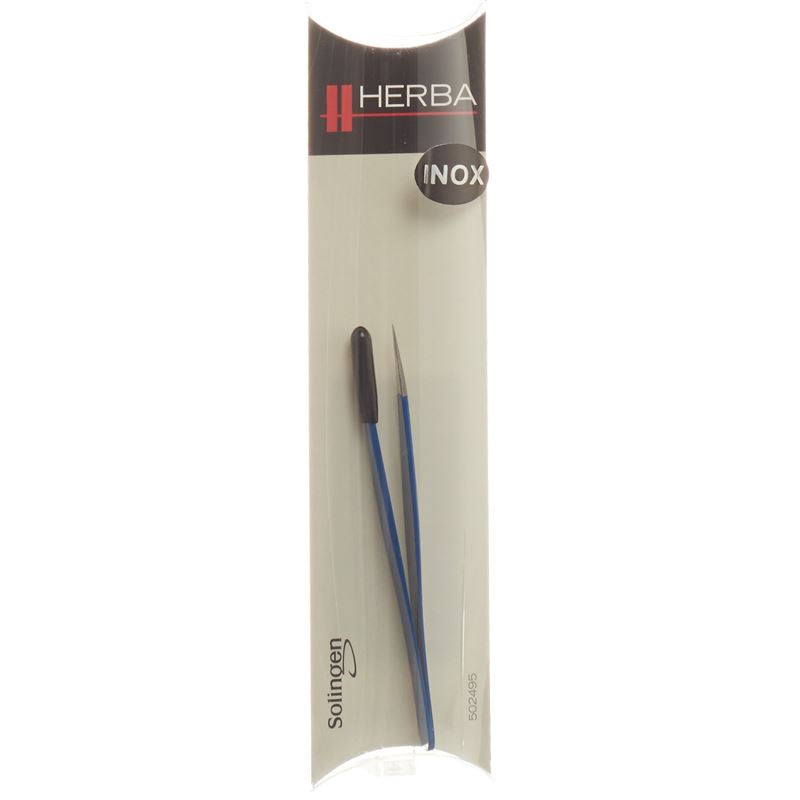 HERBA Pinzette spitz Inox blau