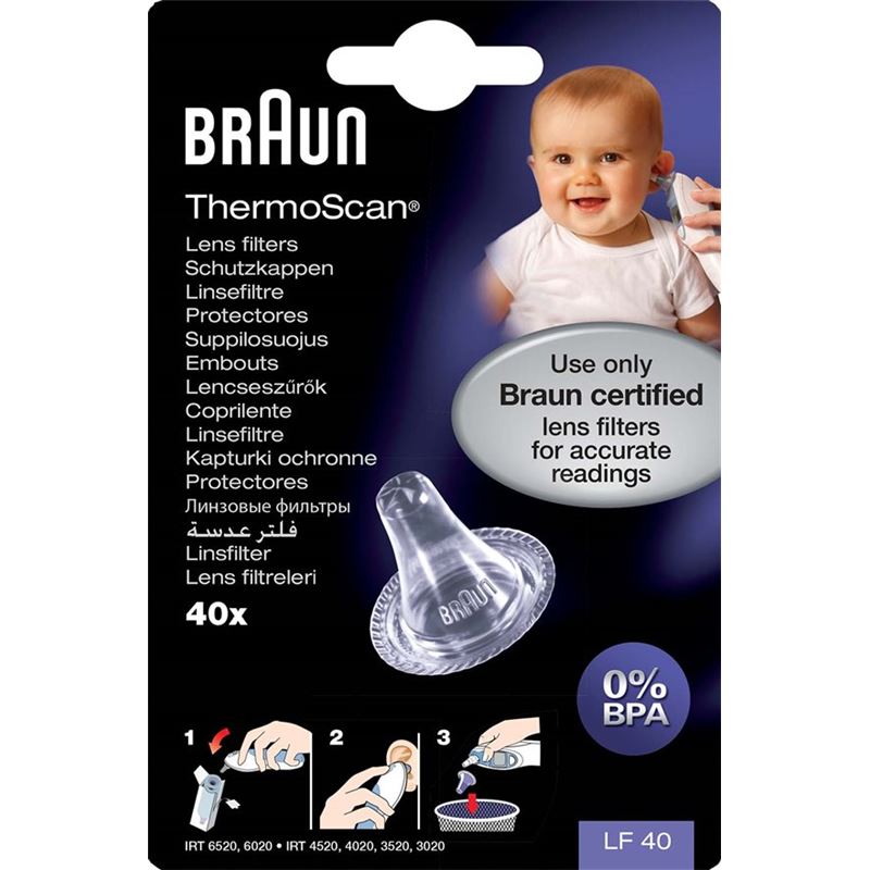 BRAUN ThermoScan Ersatz-Schutzkapp LF40EULA 40 Stk