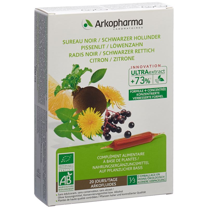 ARKOFLUIDE Holu Rett Löwen Zit Bio Trinkamp 20 Stk