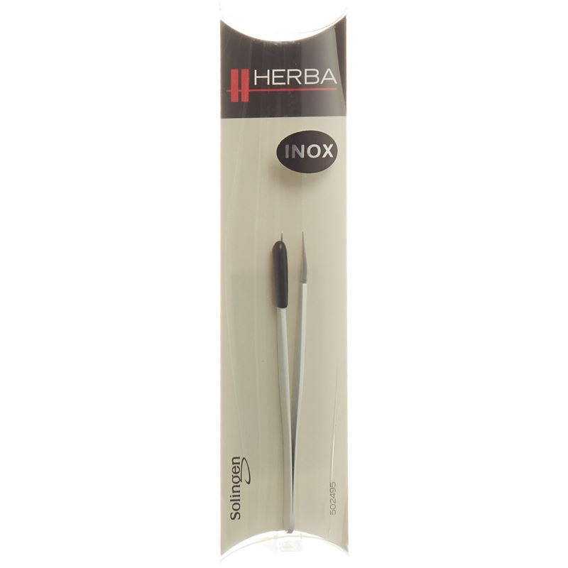 HERBA Pinzette spitz Inox weiss